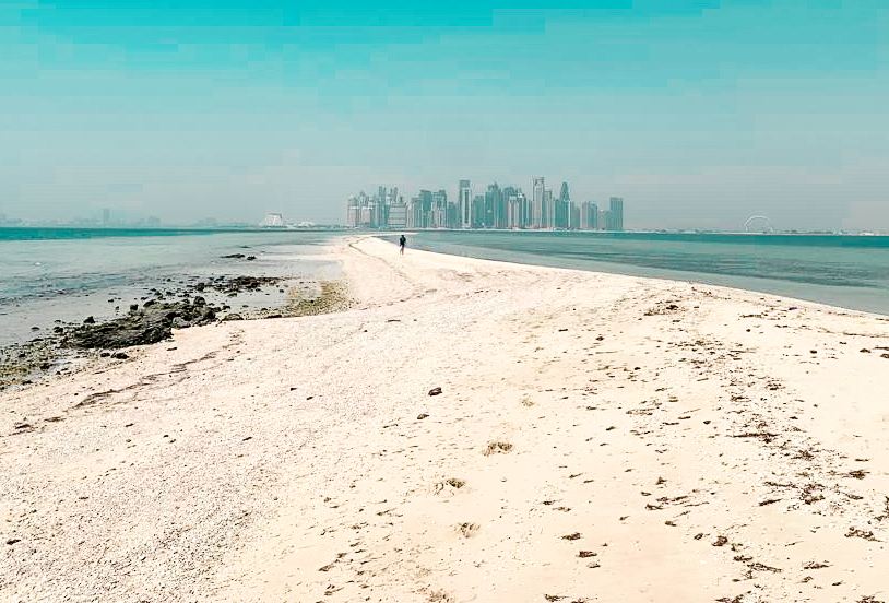 Jet Skiing Out to a Desert Island in 110 Degrees Heat for the Best View of the Doha Skyline