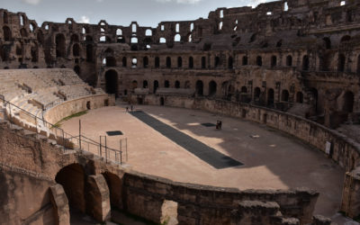 Gladiator Arenas and Serene Mediterranean Villas, Tunisia