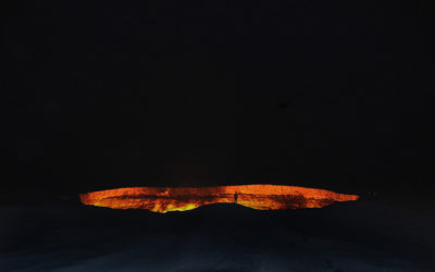 Bizarre Turkmenistan and Camping Next to the So-Called Doorway to Hell-Darvaza Gas Crater