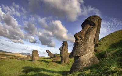Exploring and Camping in the Caves of the Mysterious Island of the Moai Statues
