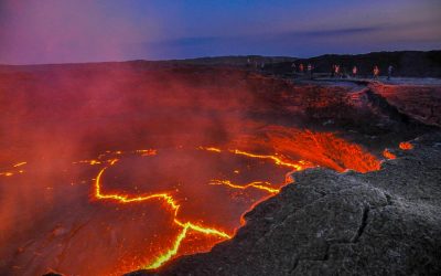 Lava Lakes, Bubbling Acid Pools and Nomadic Camel Caravans Carrying Salt Across the Lowest and Hottest Desert in Africa
