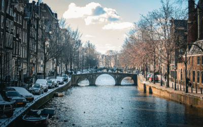 A Cold Snowy Day in Amsterdam, Netherlands